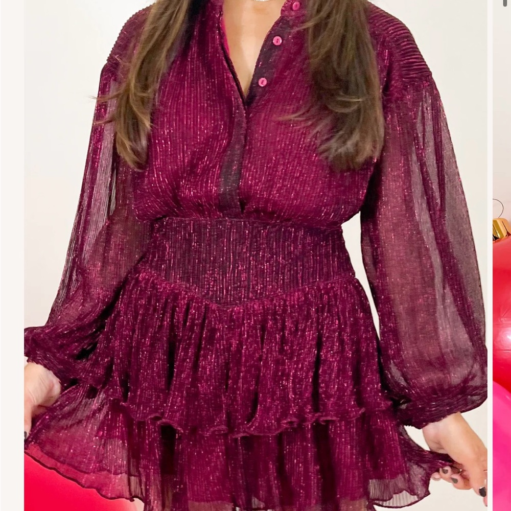 Elegant Burgundy Dress
